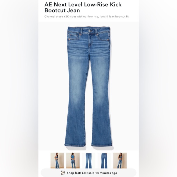 AE Next Level Low-Rise Kick Bootcut Jean - Picture 4 of 8
